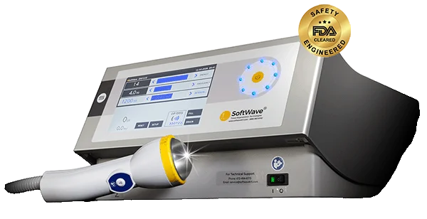 SoftWave tissue regeneration device — console with applicator handpiece